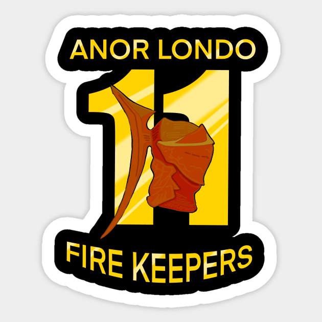 Anor Londo Fire Keepers Sticker by RiffRaffComics